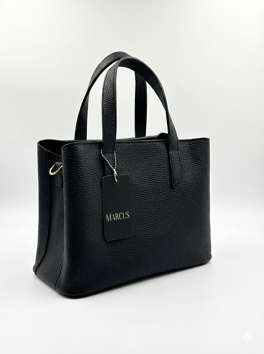 Noir Élégance” – Sac cabas structuré