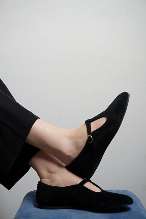 Ballerine en cuir véritable