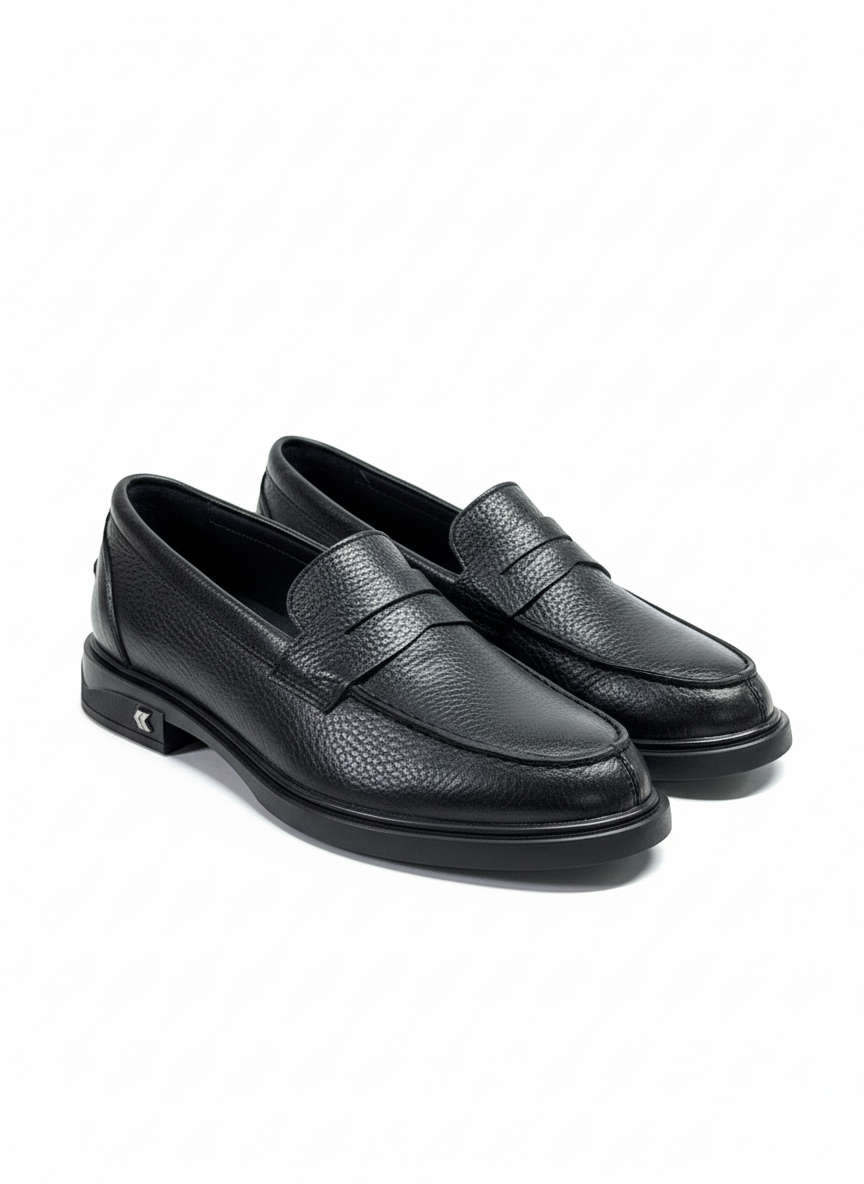 “Rivoli” – Mocassins en cuir grainé