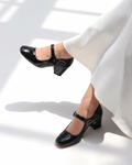 Escarpins Mary Jane vernis noir