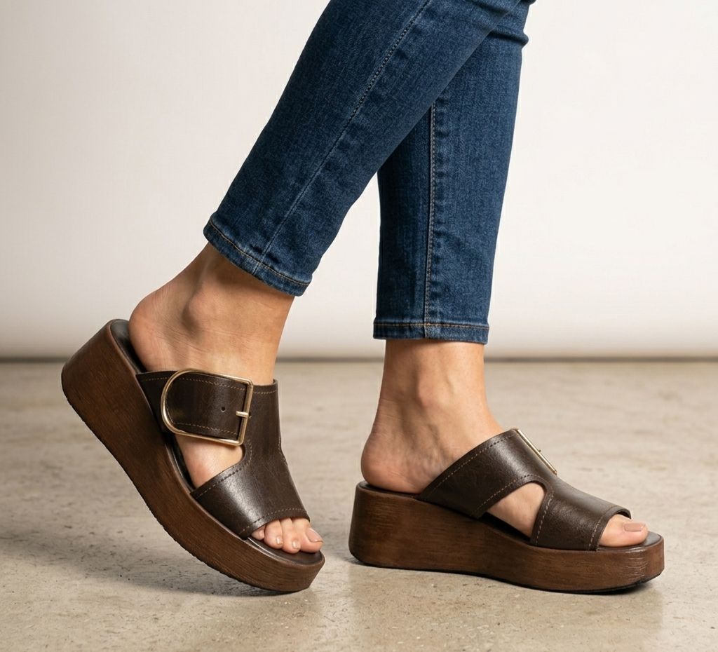SABOT COMPENSEE EN CUIR